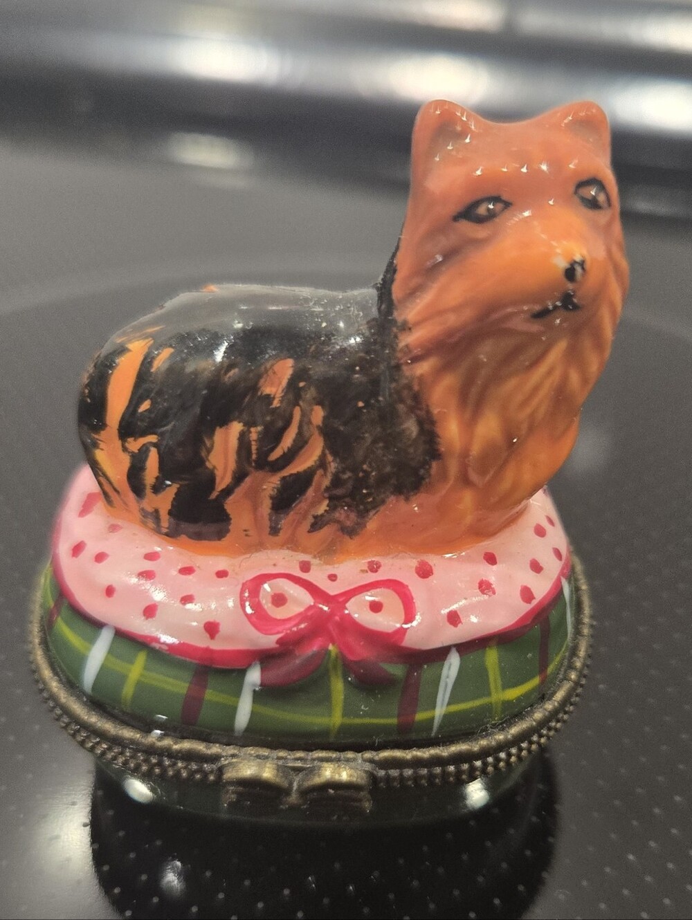 Vintage Dog Trinket Box